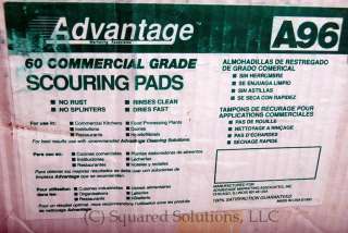 ADVANTAGE COMMERCIAL GRADE SCOURING PADS A96 PAD LOT 60  
