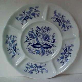SCHUMANN BLUE ONION GRILL PLATE  RELISH DISHES  