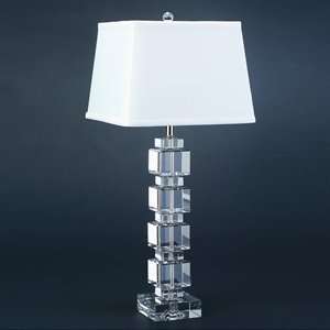 Lamp Works 739 Crystal Cubism Table Lamp