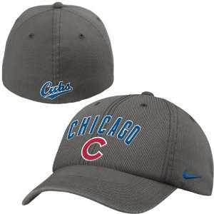  Nike Chicago Cubs Grey Dinger Swoosh Flex Fit Hat: Sports 