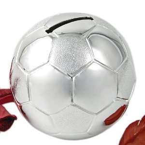    Sms Gifts Silver Plated Football Money Box: Office Products