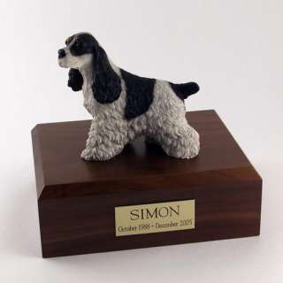     Spotted Black   Dog Figurine Pet Cremation Urn   Free Shipping