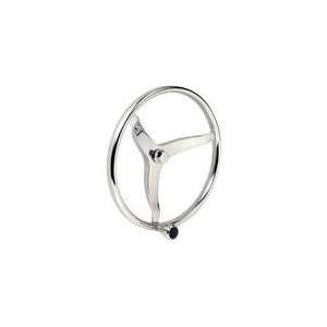  STAINLESS STEEL STEERING WHEEL w/ TURNING KNOB: Sports & Outdoors