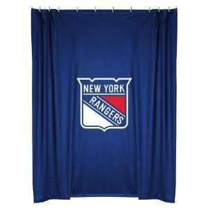  New York Rangers Bathroom Shower Curtain: Sports 