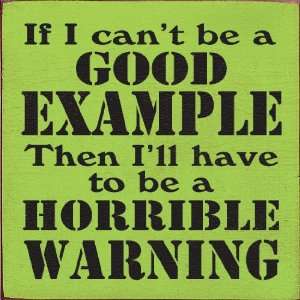 If I Cant Be A Good Example Then Ill Have To Be A Horrible Warning 