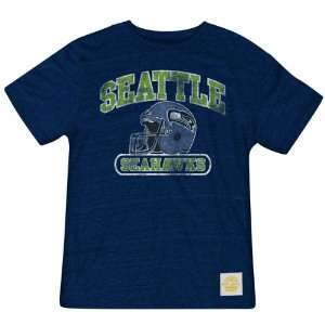  Seattle Seahawks Retro Sport Show Boat Tri Blend T Shirt 