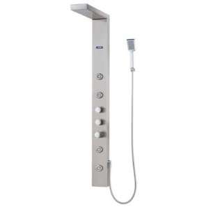  Shower Panel System with Four Body Jets in Stainless Steel 