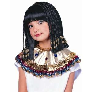   Girls Cleopatra Egypt Princess Black Braid Costume Wig: Toys & Games