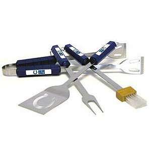  INDIANAPOLIS COLTS 4 PIECE BBQ SET: Kitchen & Dining