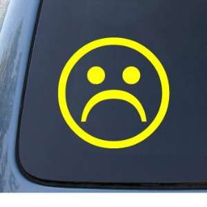 FROWN   Unhappy Face   Car, Truck, Notebook, Vinyl Decal Sticker #1015 