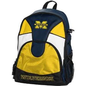   Wolverines Navy Blue Maize Double Trouble Backpack