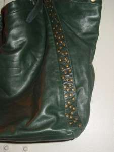 KOOBA TOTE leather ALEX HOBO handbag rivets dark green NEW  