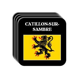   Pas de Calais   CATILLON SUR SAMBRE Set of 4 Mini Mousepad Coasters