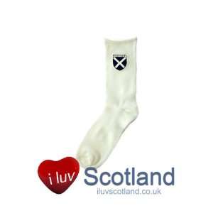  Saltire Crest White Socks Toys & Games