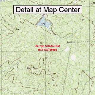 USGS Topographic Quadrangle Map   Arroyo Salado East, Texas (Folded 