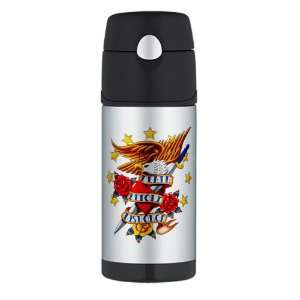   Travel Water Bottle Bald Eagle Death Before Dishonor 