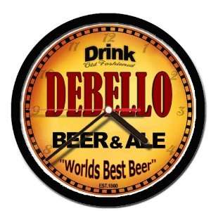  DEBELLO beer ale cerveza wall clock 
