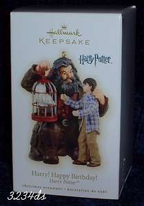    HAPPY BIRTHDAY Harry Potter Hedwig Rubeus Hagrid Ornament  