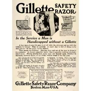  Ad Gillette Safety Razor US Service Set Men Essentials Military Set 
