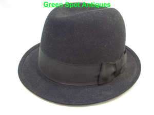   Fur Felt Gentlemans Black Fedora Hat, Elks Mens Wear Royal  
