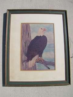 Large Signed Nmbrd Framed Bald Eagle Print Roy E. Boone  