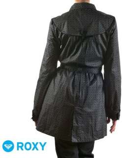 ROXY Black Coat Raincoat Water Repellent Mac Jacket £99  