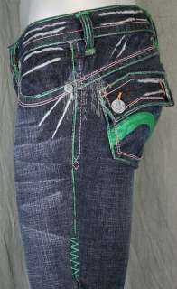 Laguna Beach Jeans Co. SALT CREEK green patch bootcut  