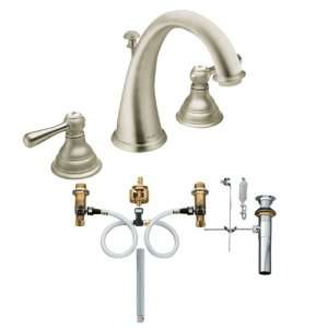   High Arc Bathroom Faucet with Valve, Brushed Nickel