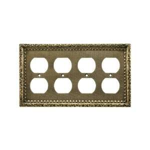  Victorian Quad Gang Duplex Cover Plate In Antique By Hand 