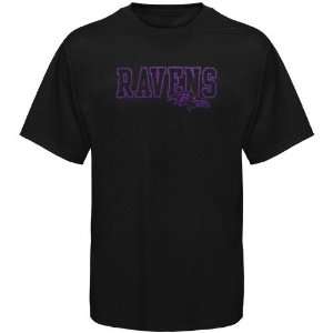  Reebok Baltimore Ravens Black Fashion T shirt (Medium 