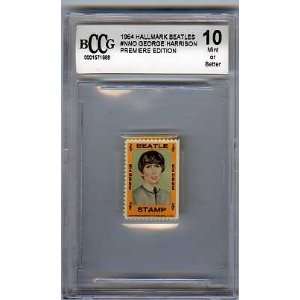  1964 Hallmark Beatles Stamp George Harrison Beckett BCCG 