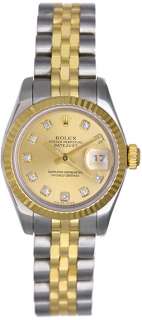 Rolex Ladies Datejust 2 Tone Diamond Watch 179173  