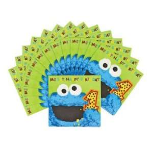  36 Sesame Street 1st Birthday Cookie Monster Lunch Napkins 