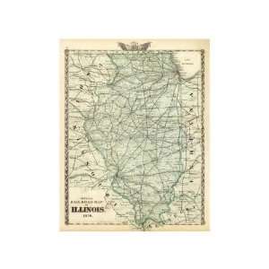  Warner & Beers   Official Railroad Map Of The State Of 