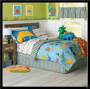 DINO ROAR DINOSAUR Theme Comforter Set w/ Sheets 6 pc TWIN *NEW 