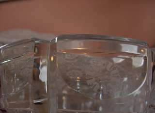 Vintage Orrefors Sweden Hand Cut Lead Crystal Pedestal Bowl Signed 