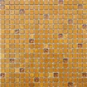   Yellow Blend Rippled Glass Mosaic Tile Mesh Backed Sheet 12 x 12 Inch