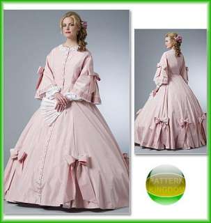 Civil War Era Southern Belle Ball Gown Patterns 6 12  