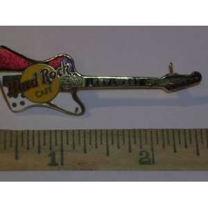 Hard Rock Cafe Guitar Pin Six String Red & White Key West 