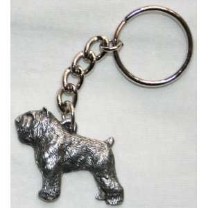  Bouvier des Flandres Dog Fine Pewter Keychain Key Ring 
