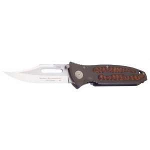  Boker Aluminum Handle Knife with Snakewood Inserts and 