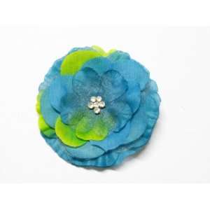   Jeweled Center Flower Hair Clip Hair Accessories For All Ages Beauty