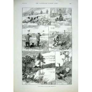  Days Shooting Buchan Aberdeenshire 1889 Antique Print 