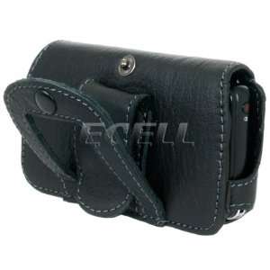   BLACK LEATHER CASE WITH BELT HOLSTER CLIP FOR LG GD510 Electronics