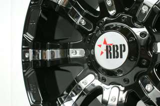 20 Inch 94R Rolling Big Power RBP Black Rims Wheels  