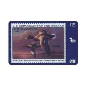 Collectible Phone Card Duck Hunting Permit Stamp #62 Void After 1996 