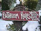 country wood rustic primitive bath room sign plaque buy it
