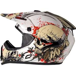   09 Series 9 Bones White MX Riding Helmet (SizeXL)