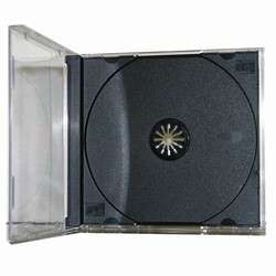 100 New Black Single Standard CD DVD Jewel Case 10.2mm  