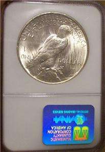 1923 Silver Peace Dollar NGC MS 64 Collectors Set Binion Hoard Coin 